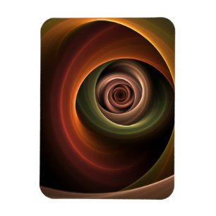 3D-spiraal Abstracte warme kleuren moderne fractal Magneet