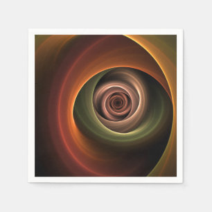3D-spiraal abstracte warme kleuren moderne fractal Servet