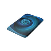 3D Spiraal Blauwe Kleuren Moderne Abstracte Fracta Badmat (Gekanteld)