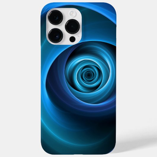 3D Spiraal Blauwe Kleuren Moderne Abstracte Fracta Case-Mate iPhone Case (Achterkant)