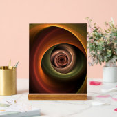 3D Spiral Abstract Warm Colors Modern Fractal Art Acryl Bord (Huwelijk)