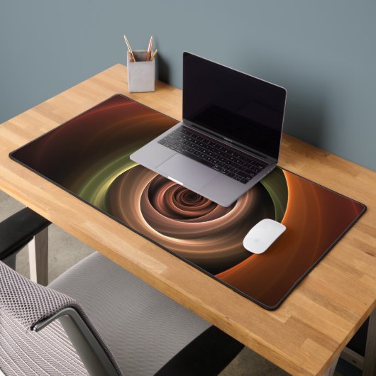 3D Spiral Abstract Warm Colors Modern Fractal Art Bureaumat (Kantoor 2)
