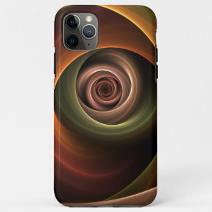 3D Spiral Abstract Warm Colors Modern Fractal Art iPhone 11 Pro Max Hoesje