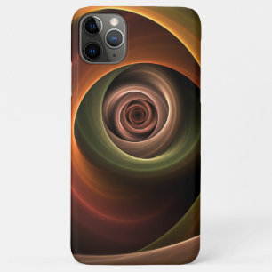 3D Spiral Abstract Warm Colors Modern Fractal Art iPhone 11 Pro Max Hoesje