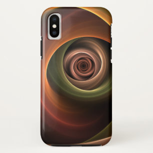 3D Spiral Abstract Warm Colors Modern Fractal Art iPhone X Hoesje