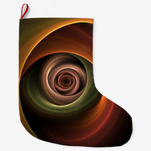 3D Spiral Abstract Warm Colors Modern Fractal Art Grote Kerstsok