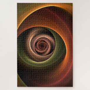 3D Spiral Abstract Warm Colors Modern Fractal Art Legpuzzel