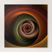 3D Spiral Abstract Warm Colors Modern Fractal Art Legpuzzel (Horizontaal)