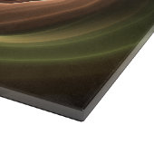 3D Spiral Abstract Warm Colors Modern Fractal Art Snijplank (Hoek)