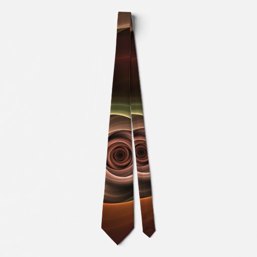 3D Spiral Abstract Warm Colors Modern Fractal Art Stropdas (Voorkant)