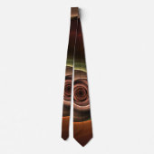 3D Spiral Abstract Warm Colors Modern Fractal Art Stropdas (Achterkant)