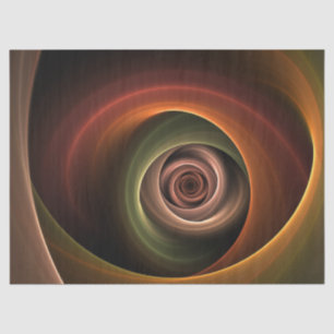3D Spiral Abstract Warm Colors Modern Fractal Art Tissuepapier
