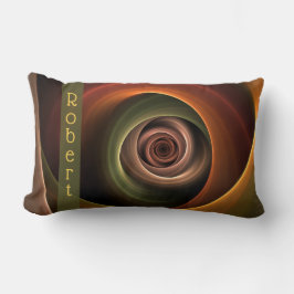 3D Spiral Abstract Warm Colors Modern Fractal Name Kussen