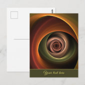 3D Spiral Abstract Warm Colors Modern Fractal Text Briefkaart (Voorkant / Achterkant)