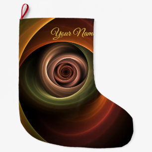 3D Spiral Warm Colors Abstracte Fractal Art Name Grote Kerstsok