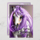 3D Spirit Pony 38 Invitation d'anniversaire (Devant / Derrière)