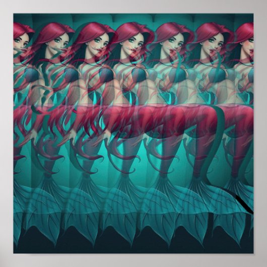 3D Stereogram Mermaid Poster (Voorkant)