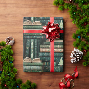 3d stijl Book Lover Wrapping Paper Cadeaupapier