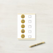 3d Stijlvol controleren Emoticon Post-it® Notes (Op bureau)