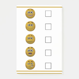 3d Stijlvol controleren Emoticon Post-it® Notes