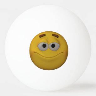 3D Stlyle Smiling Emoticon Pingpongballen