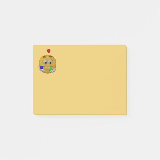 3d Style Juggling Emoticon Post-it® Notes (Voorkant)