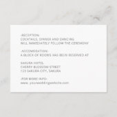 3D Stylized Lilly Wedding Details Informatiekaartje (Achterkant)