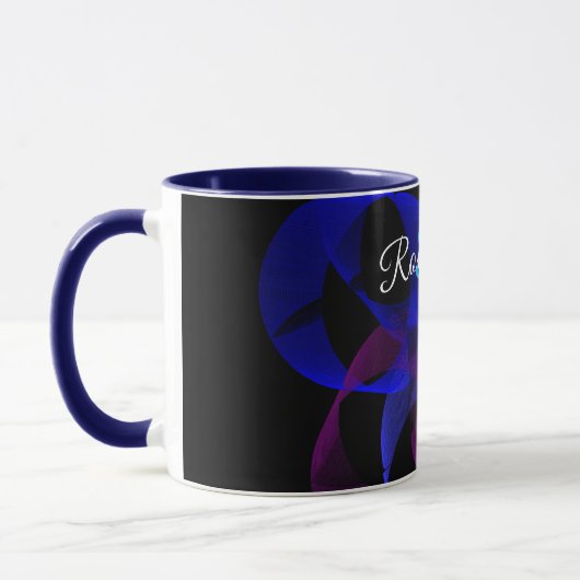 3D To 2D Cylinder Ring Geometric Coffee Mug (Gauche)