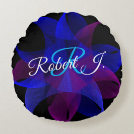 3D To 2D Geometric Cylinder Ring Round Pillow Rond Kussen