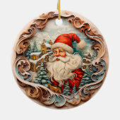 3D TRADITIONELE KERST  KERSTMAN KERAMISCH ORNAMENT (Achterkant)