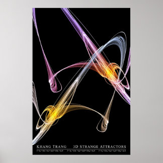 3D-trange-Attractors (reeks 1 van 2) Poster