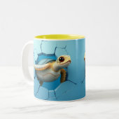3D Turtle mok wrap, mok wrap 3D ontwerp (Voorkant links)