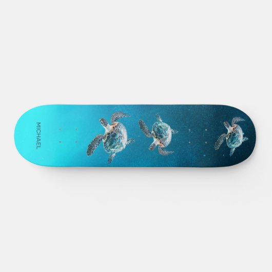 3D Turtles Coastal  Skateboard (Horizontaal)