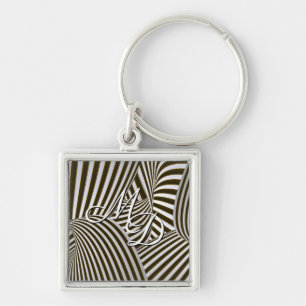 3D Twists Square Sleutelhanger