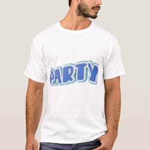 3D-typografieontwerp voor feeststemming. T-shirt
