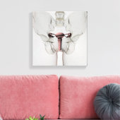 3D Uitzicht van het voortplantingssysteem van Vrou Canvas Afdruk (Insitu (Woonkamer))