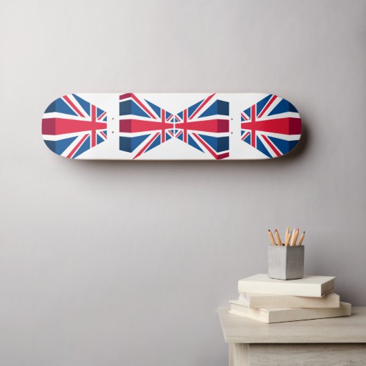 3D Union Jack, Britse vlag Skateboard (Muurkunst (Horizontaal))