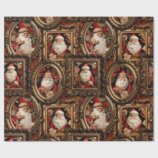 3D Vader Kerstmis Cadeaupapier (Vlak)