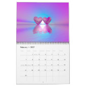 3D-vakantie en seizoensscènes Kalender (Feb 2027)