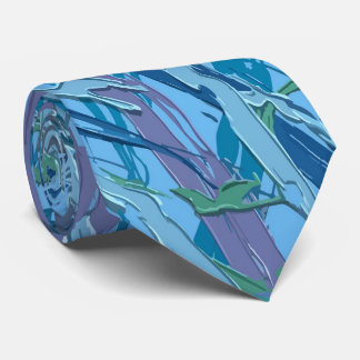 3D verfkwast strik blauwe Stropdas