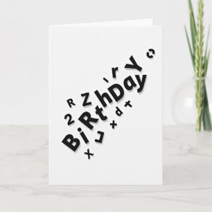 3D Verjaardagswenskaart met letters Kaart