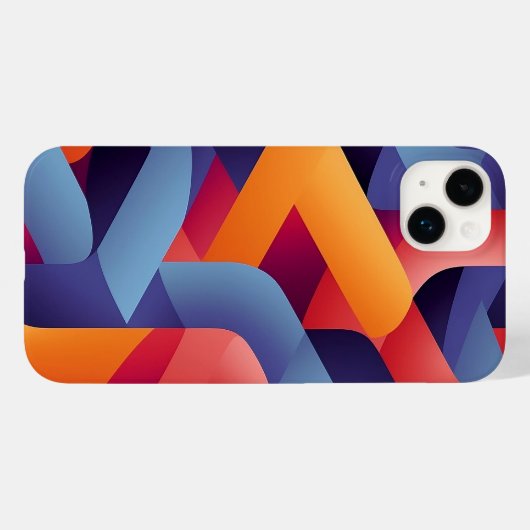 3D Vibrant Geometrisch Patroon 2 Case-Mate iPhone Case (Achterkant (horizontaal))