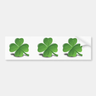 3D Vier Leaf Clover Bumpersticker