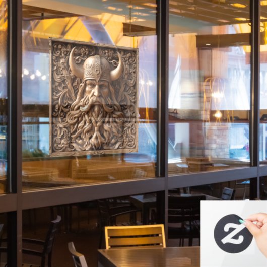 3D Viking Window Cling Raamsticker (Restaurant Raam)