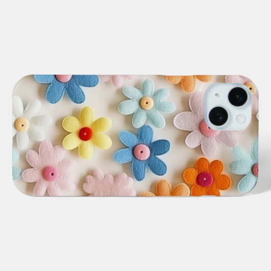 3D viltbloem Case-Mate iPhone Case (Achterkant (horizontaal))