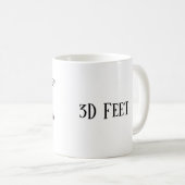 3D-voeten Koffiemok (Voorkant rechts)
