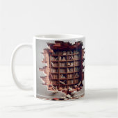 3D-weergave van een gat in een bakstenen muur Koffiemok (Links)