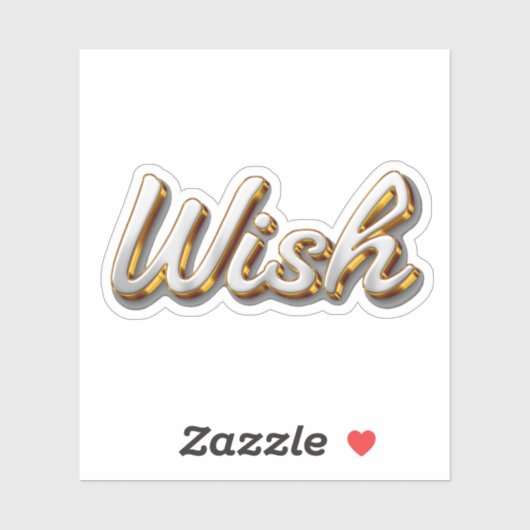 3D wens sticker (Vel)