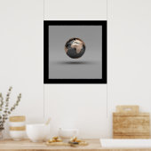 3D-Wereldbol Poster (Keuken)
