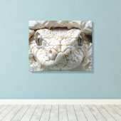 3D White King Cobra Serpent Portrait Toile Mur Art (Insitu (Plancher de Bois))
